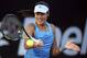Serbia's Ana Ivanovic strikes a forehand during her semifinal match against Serena Williams, at the Italian open tennis tournament in Rome, Saturday, May 17, 2014. Williams overcame a second-set lapse to beat 11th-seeded Ana Ivanovic 6-1, 3-6, 6-1 and gain a measure of revenge for a fourth-round loss to the Serb at this year's Australian Open. (AP Photo/Gregorio Borgia)