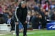 MADRID, SPAIN - APRIL 22: Manager Jose Mourinho of Chelsea looks on from the dug out during the UEFA Champions League Semi Final first leg match between Club Atletico de Madrid and Chelsea at Vicente Calderon Stadium on April 22, 2014 in Madrid, Spain. (Photo by Paul Gilham/Getty Images)