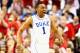 GREENSBORO, NC - MARCH 15: Jabari Parker #1 of the Duke Blue Devils reacts against the North Carolina State Wolfpack during the semifinals of the 2014 Men's ACC Basketball Tournament at Greensboro Coliseum on March 15, 2014 in Greensboro, North Carolina. (Photo by Streeter Lecka/Getty Images)