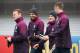 BURTON-UPON-TRENT, ENGLAND - MAY 27: Phil Jagielka and Jack Wilshere share a joke during a training session at St Georges Park on May 27, 2014 in Burton-upon-Trent, England. (Photo by Jan Kruger/Getty Images)