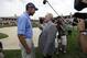 Matt Kuchar is congratulated by Jack Nicklaus after Kuchar won the Memorial golf tournament Sunday, June 2, 2013, in Dublin, Ohio. (AP Photo/Darron Cummings)