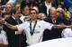 LISBON, PORTUGAL - MAY 24: Angel Di Maria of Real Madrid celebrates victory after the UEFA Champions League Final between Real Madrid and Atletico de Madrid at Estadio da Luz on May 24, 2014 in Lisbon, Portugal. (Photo by Laurence Griffiths/Getty Images)
