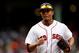 May 4, 2014; Boston, MA, USA; Boston Red Sox shortstop Xander Bogaerts (2) during the fourth inning against the Oakland Athletics at Fenway Park. Mandatory Credit: Greg M. Cooper-USA TODAY Sports