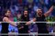 The Shield reacts after their win during Wrestlemania XXX at the Mercedes-Benz Super Dome in New Orleans on Sunday, April 6, 2014. (Jonathan Bachman/AP Images for WWE)