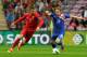 GENEVA, SWITZERLAND - JUNE 10: Cristiano Ronaldo of Portugal competes for the ball with Luka Modric (R) of Croatia during the international friendly match between Portugal and Croatia on June 10, 2013 in Geneva, Switzerland. (Photo by Harold Cunningham/Getty Images)