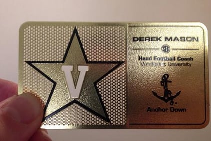 Vanderbilt Coach Has Awesome Gold Business Card