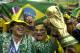 Brazilian soccer fans celebrate the Brazil team's victory at a World Cup street party in Rio de Janeiro, Brazil, Wednesday, June 27, 2002. Brazil defeated Turkey in a semifinal of the World Cup in Japan to advance to the final, where they will face Germany.(AP Photo/Douglas Engle)