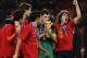 JOHANNESBURG, SOUTH AFRICA - JULY 11: Iker Casillas of Spain kisses the World Cup trophy as the Spain team celebrate victory following the 2010 FIFA World Cup South Africa Final match between Netherlands and Spain at Soccer City Stadium on July 11, 2010 in Johannesburg, South Africa. (Photo by Jasper Juinen/Getty Images)