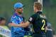 DHAKA, BANGLADESH - MARCH 30: George Bailey of Australia shakes hands with MS Dhoni of India after the ICC World Twenty20 Bangladesh 2014 match between India v Australia at Sher-e-Bangla Mirpur Stadium on March 30, 2014 in Dhaka, Bangladesh. (Photo by Scott Barbour/Getty Images)