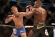 Sep 21, 2013; Toronto, Ontario, CAN; Alexander Gustafsson (left) fights Jon Jones during their Light Heavyweight Championship bout at UFC 165 at the Air Canada Centre. Mandatory Credit: Tom Szczerbowski-USA TODAY Sports