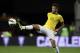 Brazil's Neymar tries to reach the ball during their friendly soccer match against South Korea at Seoul World Cup Stadium in Seoul, South Korea, Saturday, Oct.12, 2013. Brazil won 2-0. (AP Photo/Lee Jin-man)