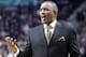 Phoenix Suns coach Alvin Gentry complains about a call from the bench during the second half of an NBA basketball game against the Portland Trail Blazers in Portland, Ore., Saturday, Dec. 22, 2012. The Trail Blazers won 96-93.(AP Photo/Don Ryan)