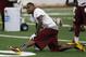 May 29, 2014; Ashburn, VA, USA; Washington Redskins wide receiver DeSean Jackson (1) stretches his leg during organized team activities at Redskins Park. Mandatory Credit: Geoff Burke-USA TODAY Sports