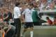 Germany's head coach Joachim Loew, left, comforts Miroslav Klose during the FIFA World Cup 2014 qualification group C soccer match between Germany and Austria in Munich, southern Germany, on Friday, Sept.6, 2013. (AP Photo/ Kerstin Joensson)