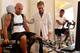 VARESE, ITALY - JULY 12: Giulio Migliaccio (L) and Franco Brienza (R) in action as Doctor Ferdinando Battistella (R), Chief of US Citta di Palermo Medical Staf, looks on during a US Citta di Palermo medical test in the Human Performance Lab at La Quiete Clinic on July 12, 2012 in Varese, Italy. (Photo by Tullio M. Puglia/Getty Images)