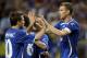 Bosnia-Herzegovina's Edin Dzeko, right, is congratulated by Zvjezdan Misimovic, left, after scoring during the second half in an international friendly soccer match against Ivory Coast on Friday, May 30, 2014, in St. Louis. Dzeko score both goals in the team's 2-1 victory. (AP Photo/Jeff Roberson)