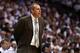MIAMI, FL - MAY 30: Frank Vogel of the Indiana Pacers looks on against the Miami Heat during Game Six of the Eastern Conference Finals of the 2014 NBA Playoffs at American Airlines Arena on May 30, 2014 in Miami, Florida. NOTE TO USER: User expressly acknowledges and agrees that, by downloading and or using this photograph, User is consenting to the terms and conditions of the Getty Images License Agreement. (Photo by Mike Ehrmann/Getty Images)