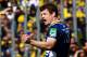 Leinster's Brian O'Driscoll reacts during his Heineken European Cup semifinal rugby union match against Clermont in Bordeaux, southwestern France, Sunday, April 29, 2012. (AP Photo/Bob Edme)