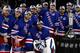 NEW YORK, NY - MAY 29: Henrik Lundqvist #30 of the New York Rangers and the rest of the team pose with the Prince of Wales Trophy after defeating the Montreal Canadiens in Game Six to win the Eastern Conference Final in the 2014 NHL Stanley Cup Playoffs at Madison Square Garden on May 29, 2014 in New York City. The New York Rangers defeated the Montreal Canadiens 1 to 0. (Photo by Bruce Bennett/Getty Images)