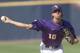 LSU's Aaron Nola pitches against Arkansas during the Southeastern Conference NCAA college baseball tournament on Thursday, May 22, 2014, in Hoover, Ala. (AP Photo/Hal Yeager)