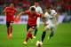 TURIN, ITALY - MAY 14: Miralem Sulejmani of Benfica vies with Alberto Moreno of Sevilla during the UEFA Europa League Final match between Sevilla FC and SL Benfica at Juventus Stadium on May 14, 2014 in Turin, Italy. (Photo by Clive Rose/Getty Images)