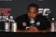 Oct 19, 2013; Houston, TX, USA; Daniel Cormier answers a question during the press conference following UFC 166 at Toyota Center. Mandatory Credit: Andrew Richardson-USA TODAY Sports