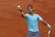 Spain's Rafael Nadal serves the ball to Serbia's Dusan Lajovic during their fourth round match of the French Open tennis tournament at the Roland Garros stadium, in Paris, France, Monday, June 2, 2014. (AP Photo/Darko Vojinovic)