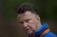 FILE - In this Thursday, May 15, 2014 file photo, Louis Can Gaal, coach of the Dutch national soccer team walks towards the mixed zone after a team training in Hoenderloo, eastern Netherlands. Manchester United has hired Netherlands coach Louis Van Gaal as the club’s new manager it was announced on Monday, May 19, 2014. Van Gaal, who will leave his position with the Dutch after the upcoming World Cup in Brazil, replaces David Moyes following his firing last month after just 10 months in charge. (AP Photo/Peter Dejong, File)