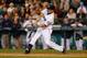 SEATTLE, WA - JUNE 23: Kendrys Morales #8 of the Seattle Mariners hits a walk-off three-run home run in the tenth inning against the Oakland Athletics at Safeco Field on June 23, 2013 in Seattle, Washington. The Mariners defeated the Athletics 6-3. (Photo by Otto Greule Jr/Getty Images)