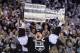 Los Angeles Kings right wing Dustin Brown (23) holds up the Stanley Cup after the Kings beat the New Jersey Devils 6-1 during Game 6 of the NHL hockey Stanley Cup finals, Monday, June 11, 2012, in Los Angeles. (AP Photo/Mark J. Terrill)
