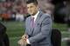 FILE - In this Jan. 6, 2014 file, photo shows Tim Tebow on ESPN before the NCAA BCS National Championship college football game between Auburn and Florida State in Pasadena, Calif. Tebow will be a special guest on ABC's