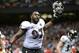 NEW ORLEANS, LA - FEBRUARY 03: Arthur Jones #97 of the Baltimore Ravens reacts as he walks back ot the locker room for halftime against the San Francisco 49ers during Super Bowl XLVII at the Mercedes-Benz Superdome on February 3, 2013 in New Orleans, Louisiana. The Ravens won 34-31. (Photo by Harry How/Getty Images)