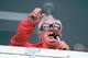 In this July 21, 1989 file photo Chicago Cubs' broadcaster Harry Caray sings