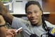 New York Jets NFL football running back Chris Johnson speaks to the media Thursday, May 22, 2014, in Florham Park, N.J. (AP Photo/Bill Kostroun)
