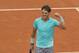 May 29, 2014; Paris, Paris, France; Rafael Nadal (ESP) celebrates recording match point during his match against Dominic Thiem (AUT) on day five at the 2014 French Open at Roland Garros. Mandatory Credit: Susan Mullane-USA TODAY Sports