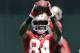 San Francisco 49ers wide receiver Brandon Lloyd makes a catch during an NFL football organized team activity, Tuesday, June 3, 2014, in Santa Clara, Calif. (AP Photo/Marcio Jose Sanchez)