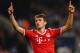 MANCHESTER, ENGLAND - OCTOBER 02: Thomas Muller of FC Bayern Muenchen celebrates scoring the second goal during the UEFA Champions League Group D match between Manchester City and FC Bayern Muenchen at Etihad Stadium on October 2, 2013 in Manchester, England. (Photo by Laurence Griffiths/Getty Images)