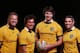 GOLD COAST, AUSTRALIA - JUNE 01: James Slipper, Nick Phipps, Sam Carter and Matt Hodgson pose during an Australian Wallabies portrait session at Sanctuary Cove on June 1, 2014 in Gold Coast, Australia. (Photo by Chris Hyde/Getty Images)