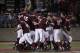 Stanford reacts to defeating Indiana 5-4 during an NCAA college baseball regional tournament game in Bloomington, Ind., Monday, June 2, 2014. (AP Photo/AJ Mast)