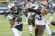 New York Jets running back Chris Ivory (33) stiff-arms Cleveland Browns' Joe Haden (23) during the second half of an NFL football game Sunday, Dec. 22, 2013, in East Rutherford, N.J. (AP Photo/Bill Kostroun)