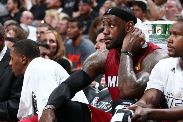 Watch: LeBron Carried off Court Due to Cramps