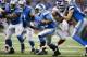 Detroit Lions running back Joique Bell (35) runs the ball against the New York Giants during an NFL football game at Ford Field in Detroit, Sunday, Dec. 22, 2013. (AP Photo/Rick Osentoski)