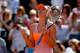 PARIS, FRANCE - JUNE 05: Maria Sharapova of Russia celebrates victory during her women's singles semi-final match against Eugenie Bouchard of Canada on day twelve of the French Open at Roland Garros on June 5, 2014 in Paris, France. (Photo by Matthew Stockman/Getty Images)