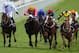 EPSOM, ENGLAND - APRIL 23: Ryan Moore riding Our Channel (R, blue&yellow) win The Investec Derby Trial at Epsom racecourse on April 23, 2014 in Epsom, England. (Photo by Alan Crowhurst/Getty Images)