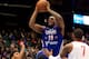 FRISCO, TX - FEBRUARY 1: P.J. Hairston #19 of the Texas Legends drives to the basket during the game against the Rio Grande Valley Vipers on February 1, 2014 at Dr. Pepper Arena in Frisco, Texas. NOTE TO USER: User expressly acknowledges and agrees that, by downloading and or using this photograph, user is consenting to the terms and conditions of Getty Images License Agreement. Mandatory Copyright Notice: Copyright 2014 NBAE (Photo by Sergio Hentschel/NBAE via Getty Images)
