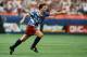 United States national team forward Eric Wynalda, right, reacts after he scored against Switzerland in a World Cup soccer championship Group A first-round match at the Pontiac, Mich., Silverdome on Saturday, June 18, 1994. Teammate Marcelo Balboa joins in the celebration. The United States and Switzerland tied 1-1. (AP Photo/Lennox McLendon)
