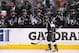 LOS ANGELES, CA - JUNE 4: Drew Doughty #8 of the Los Angeles Kings celebrates with his teammates after scoring a goal in the second period of Game One of the 2014 NHL Stanley Cup Final against the New York Rangers at Staples Center on June 4, 2014 in Los Angeles, California. (Photo by Juan Ocampo/NHLI via Getty Images)