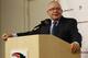 Jim Rutherford takes questions after he was introduced as the new general manager for the Pittsburgh Penguins NHL hockey team during a news conference on Friday, June 6, 2014 in Pittsburgh. (AP Photo/Keith Srakocic)