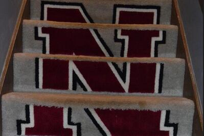 Photo: A Nebraska Fan Has an Incredible Husker-Themed Staircase