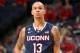 MEMPHIS, TN - MARCH 14: Shabazz Napier #13 of the Connecticut Huskies looks on against the Cincinnati Bearcats during the semifinals of the American Athletic Conference Tournament at FedExForum on March 14, 2014 in Memphis, Tennessee. Connecticut defeated Cincinnati 58-56. (Photo by Joe Murphy/Getty Images)